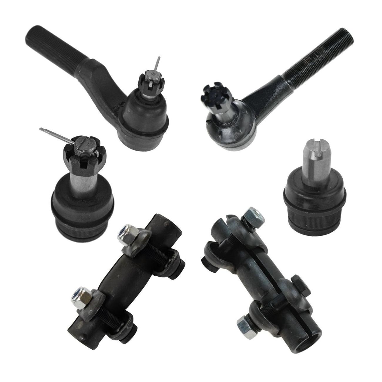 8pc Steering Suspension Kit Ball Joints Tie Rods & Adjusting Sleeves
