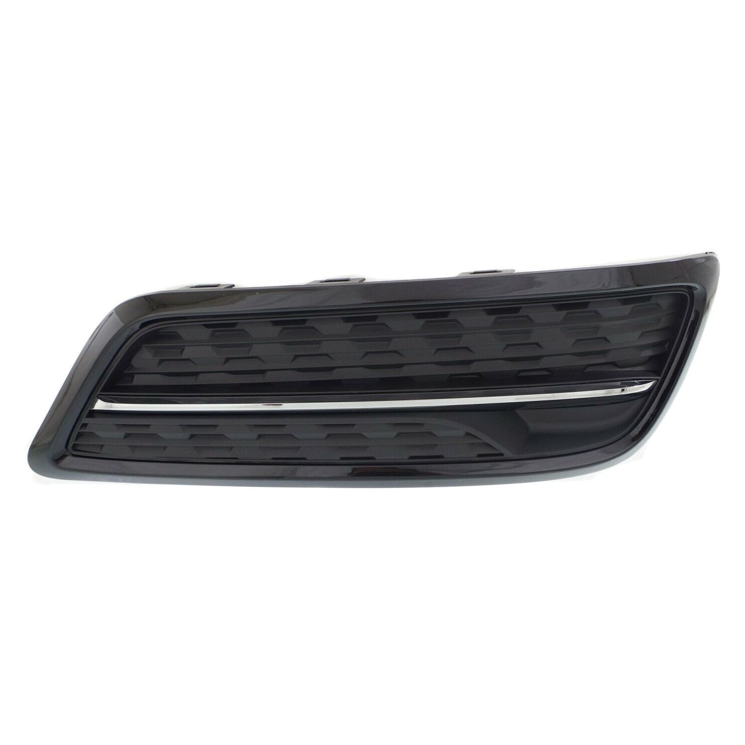 Fog Light Cover For 2014-2016 Acura MDX SH AWD Right Black W/ Chrome Trim