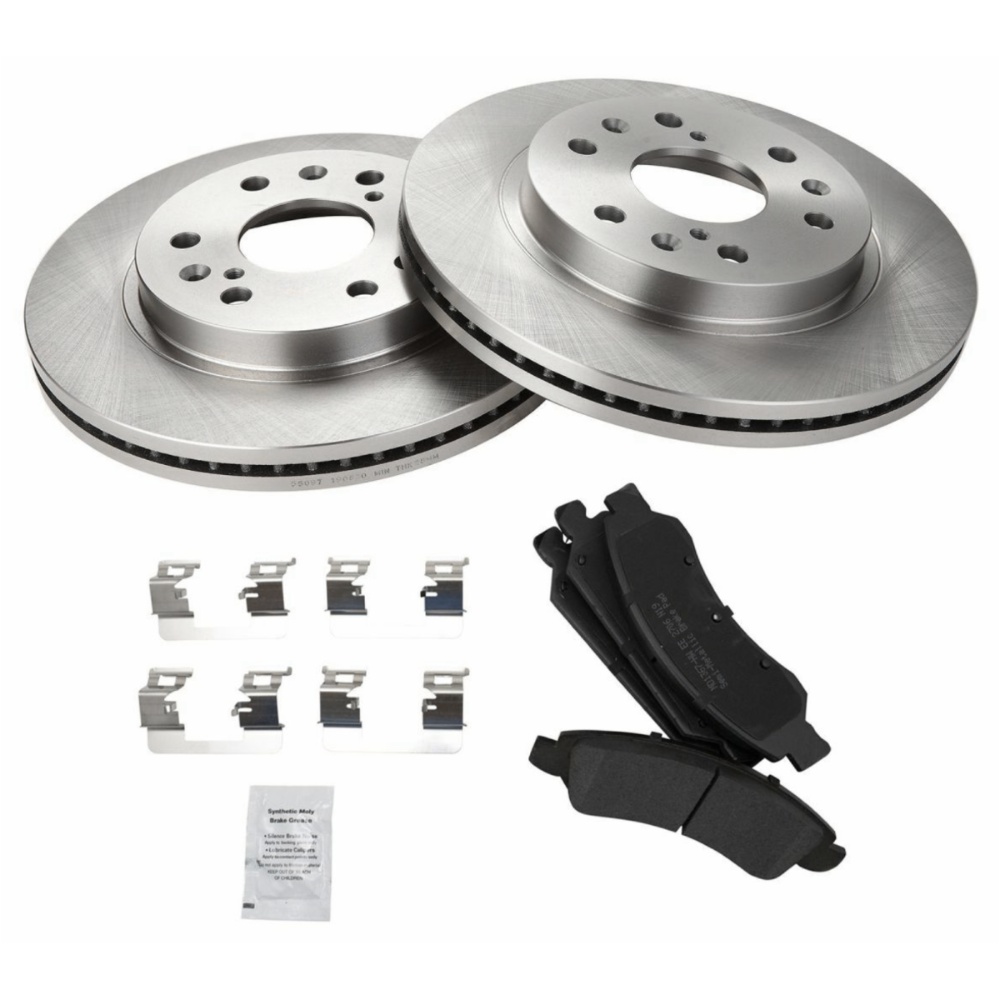 Front Posi Semi Metallic Brake Pads & Rotors Kit For Cadillac Chevy GMC Truck