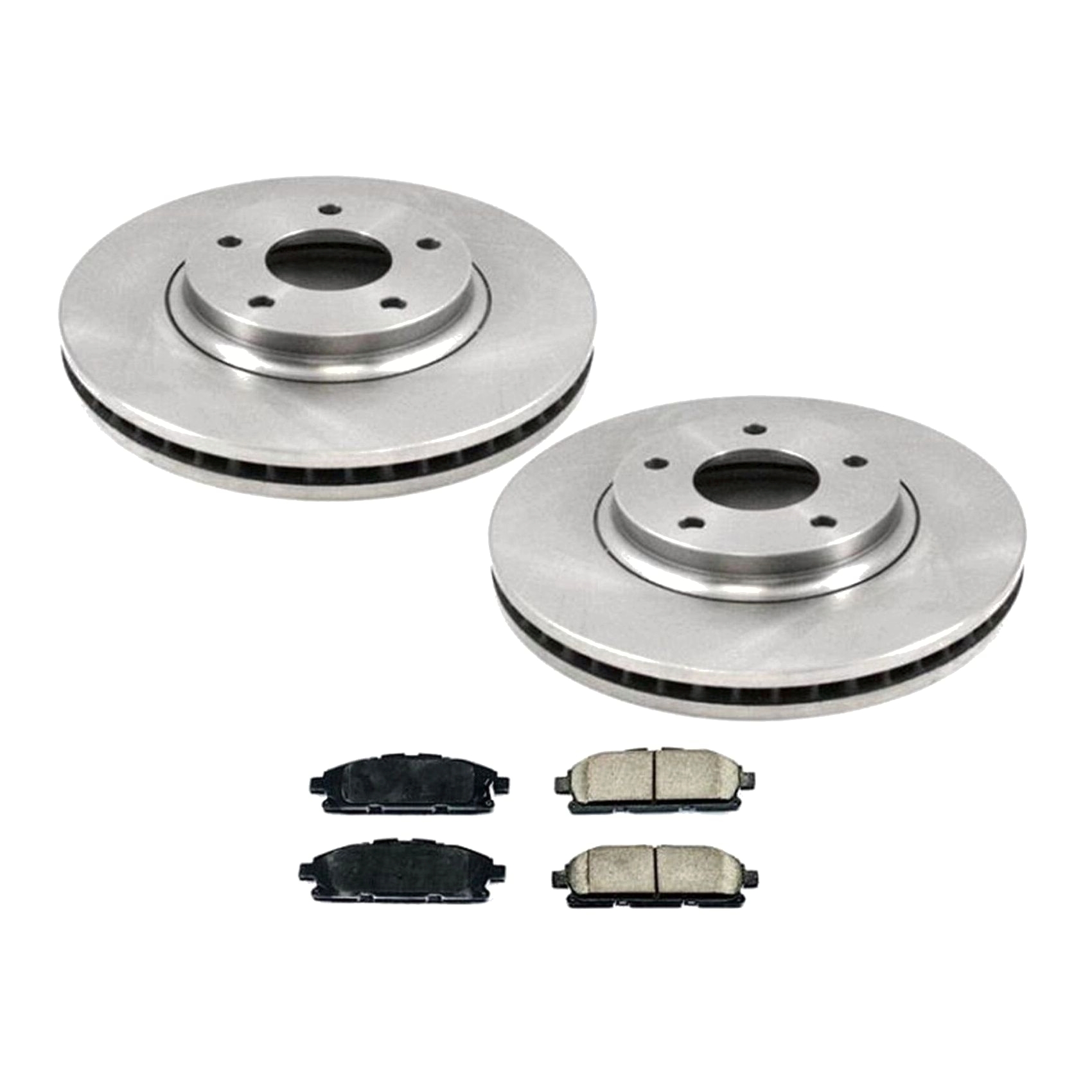 Front Disc Brake Rotors And Ceramic Brake Pads For 15-17 Quest Platinum 3pc