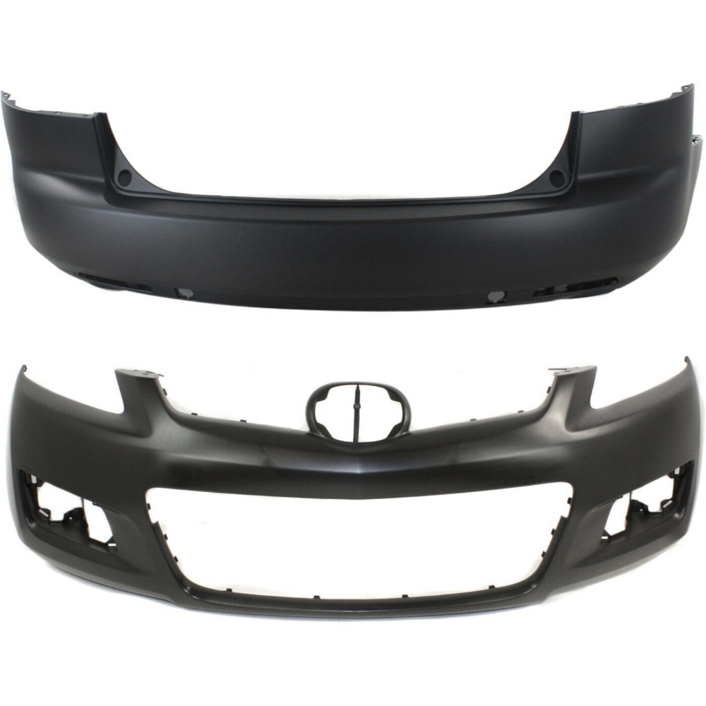 For 07-09 CX-7 Sport Utility Bumper Covers Fascias Set Of 2 Front & Rear Pair