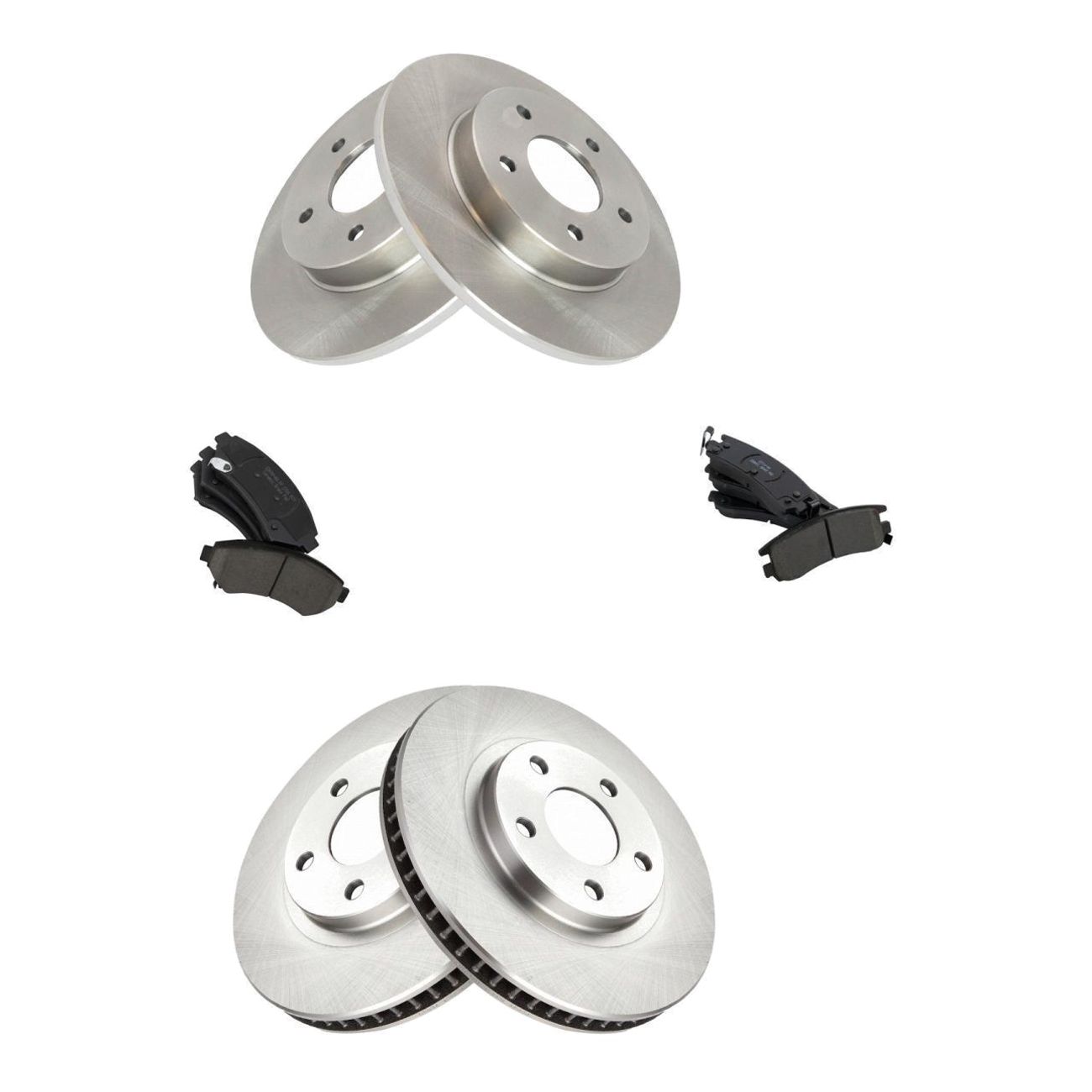Brake Rotor & Ceramic Pad Front & Rear Kit For LeSabre Impala Deville