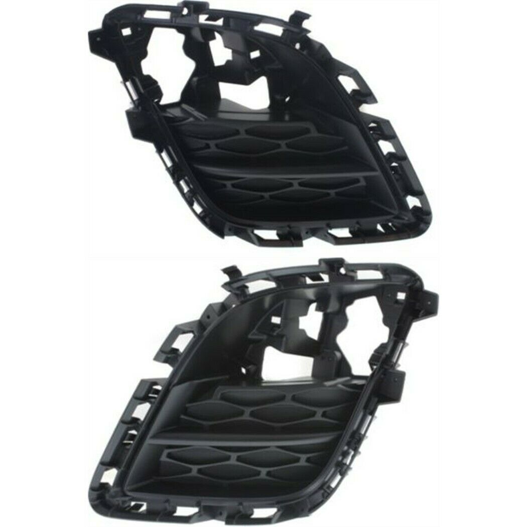 Fog Light Trim Set For Mazda 2010-2012 CX-7 Left & Right Black Plastic 2Pc