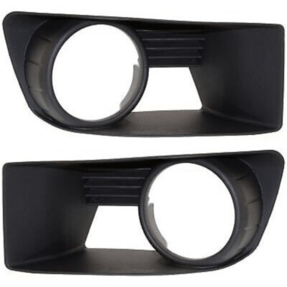 Fog Light Trim Set For Dodge 2007-2010 Caliber Left & Right Black Plastic 2Pc