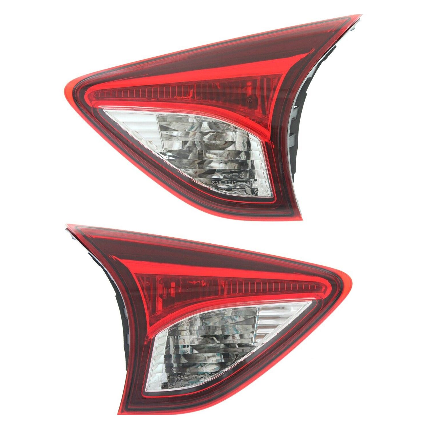 Halogen Tail Light Set For 2013-2016 Mazda CX-5 Inner Red Lens W/ Bulbs 2Pcs