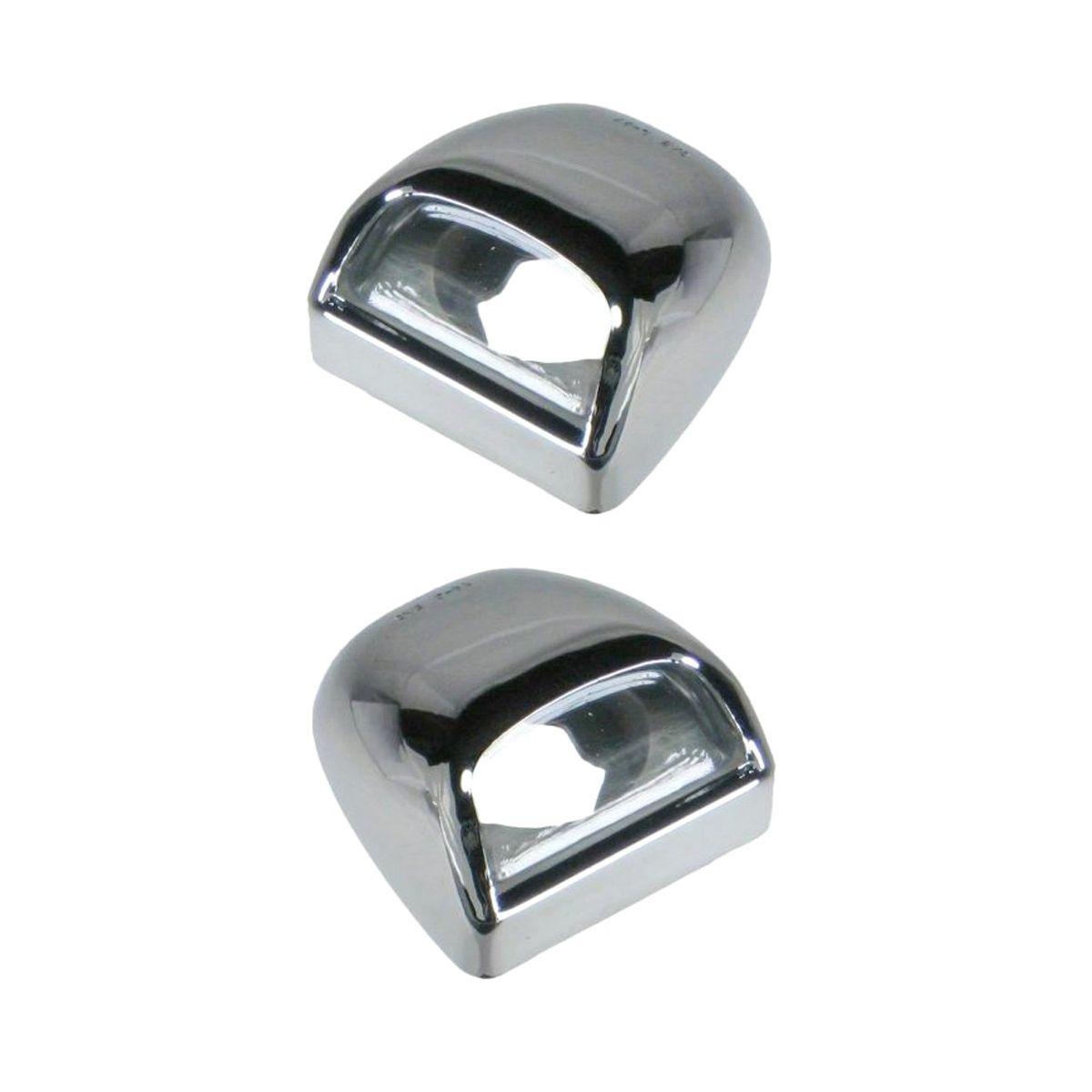 Rear Chrome License Plate Light Lens Pair For Sierra Silverado Truck