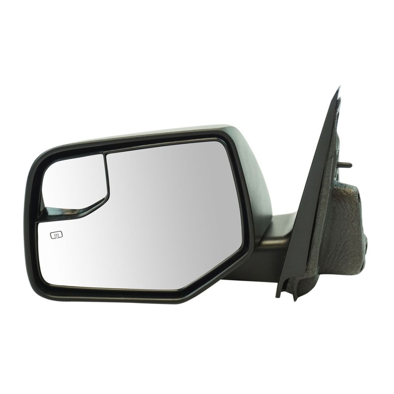 Exterior Mirror Black Textured Power Heated W/ Spotter Glass LH For Mercury