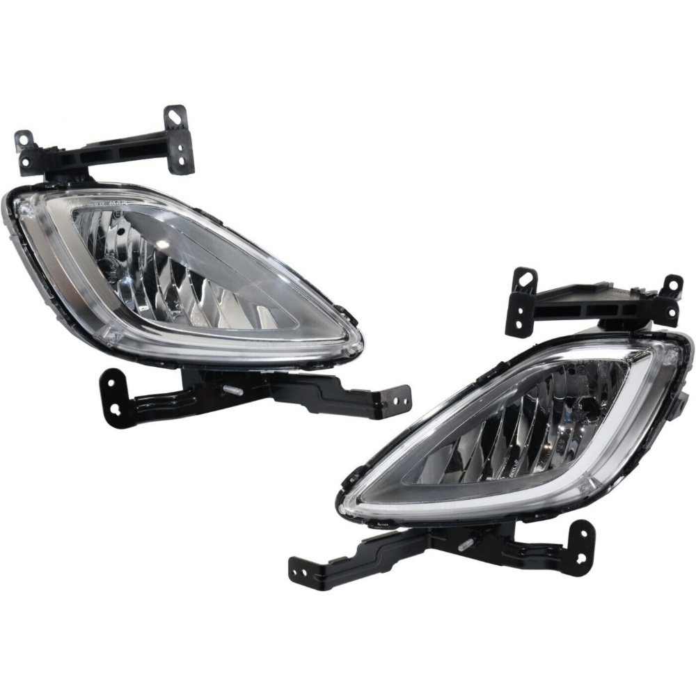 Set Of 2 Fog Lights Driving Lamps Front Driver & Passenger Side Left Right Pair