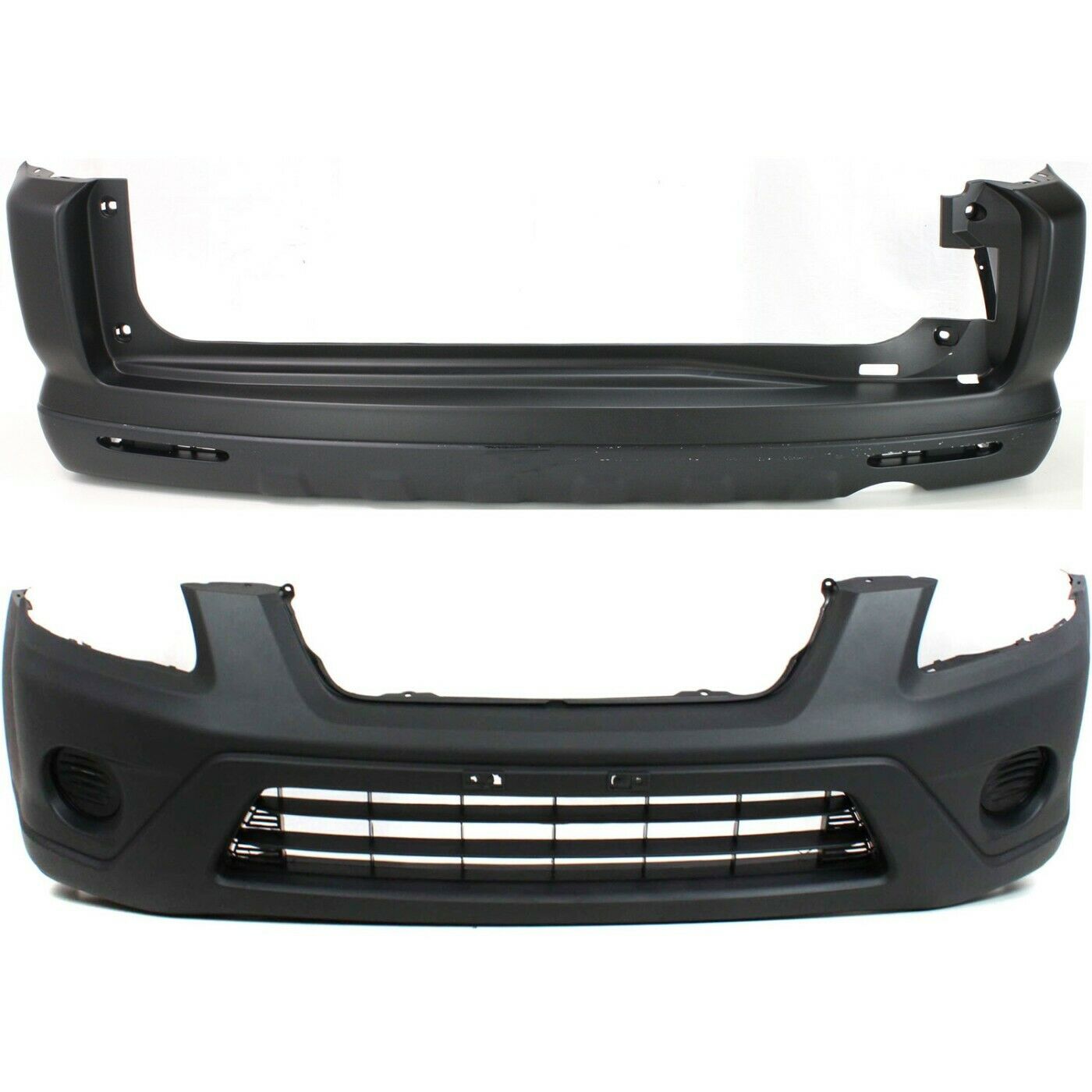 Bumper Covers Facials Set Of 2 Front Rear Pair For 2005-2006 Honda CR-V