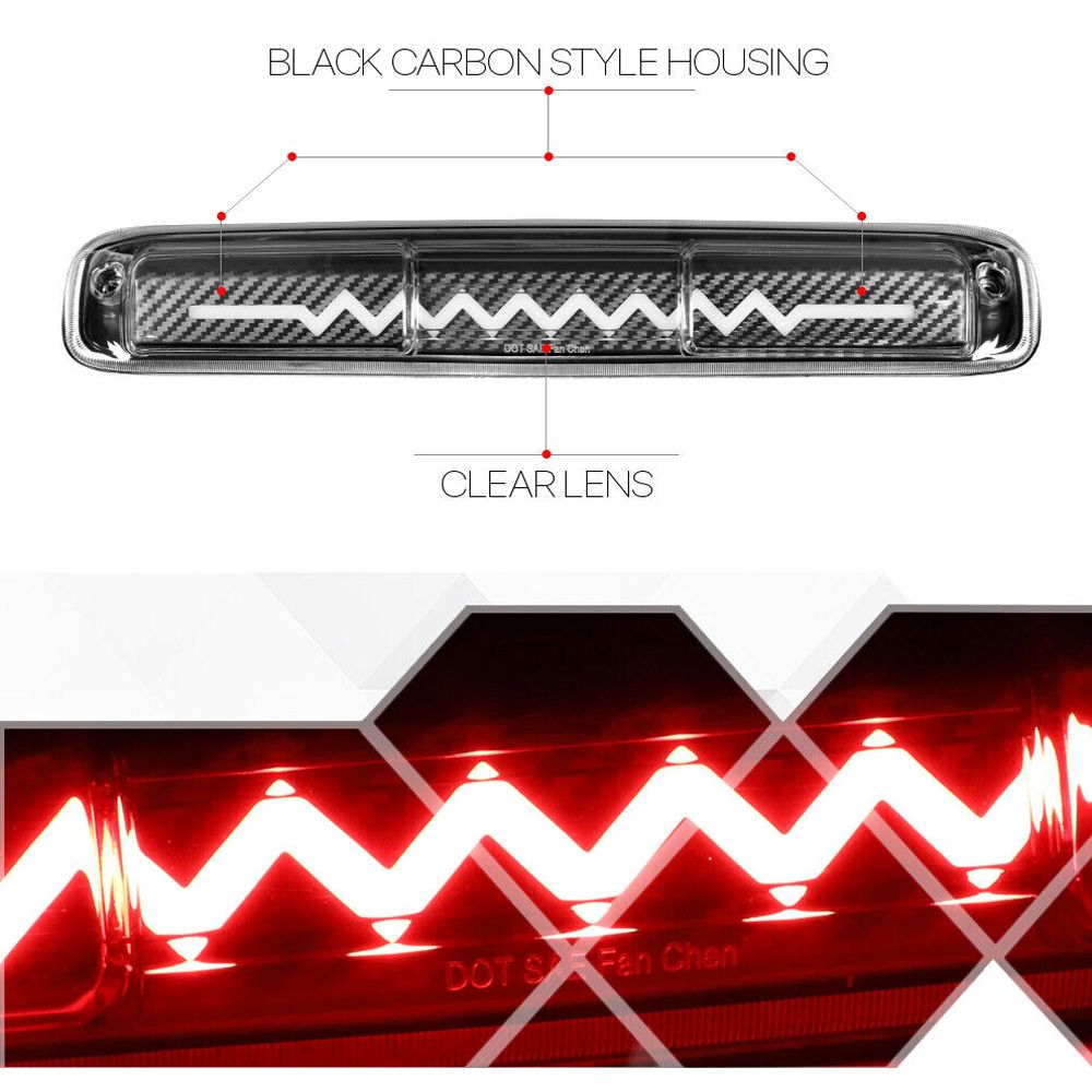 Fits 1999-2007 Silverado/Sierra[CHASING HEART RATE]CF LED Third 3rd Brake Light