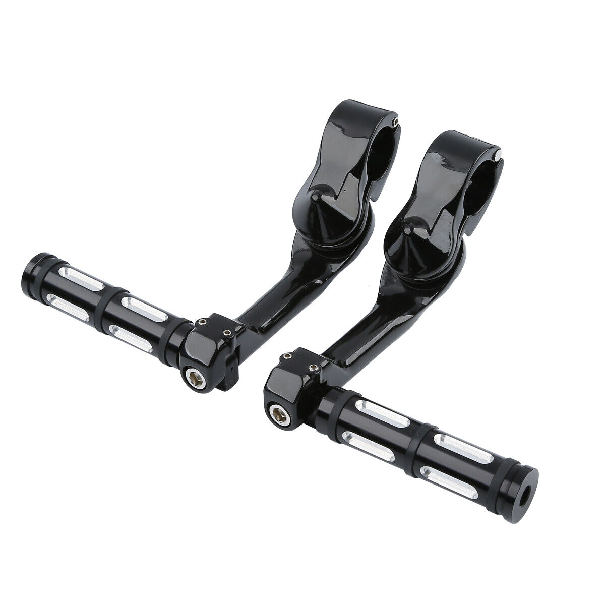 1-1/4'' Footpegs Highway Bar Pegs Long Angled Mount Fit For Harley Road Glide