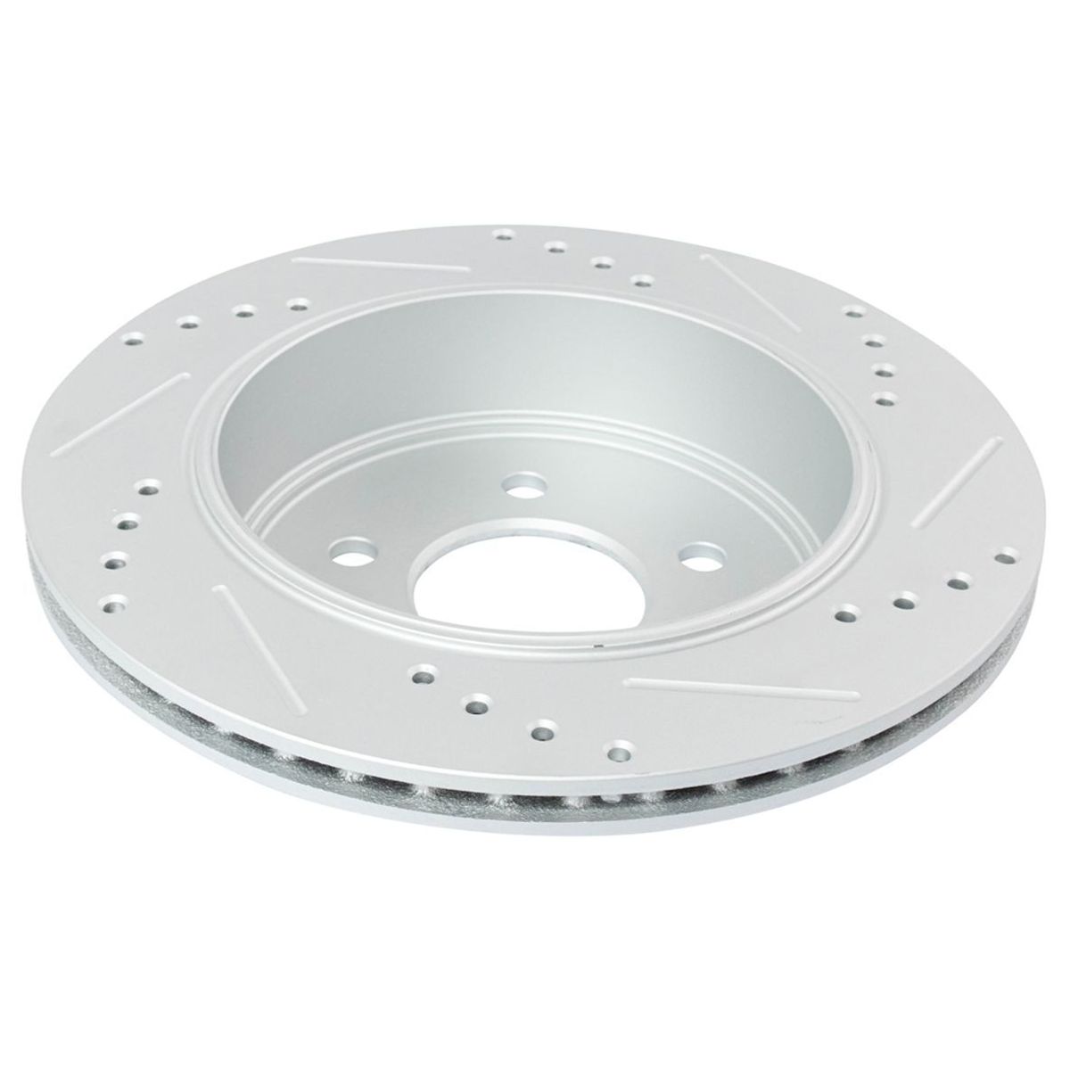 Front & Rear Ceramic Brake Pad & Performance Drilled Slotted Rotor Kit