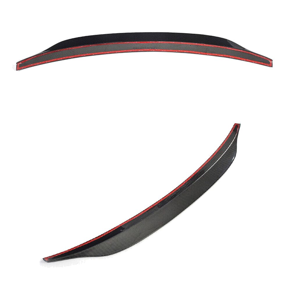 Fits 17-23 Audi A4 S4 B9 Style Carbon Fiber Rear Trunk Spoiler Wing Tail Lip