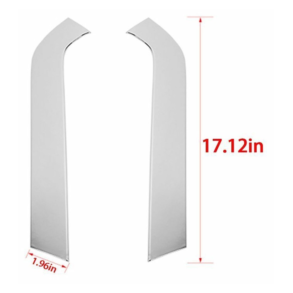 2pcs Gear Shift Side Panel Trim Cover Chrome