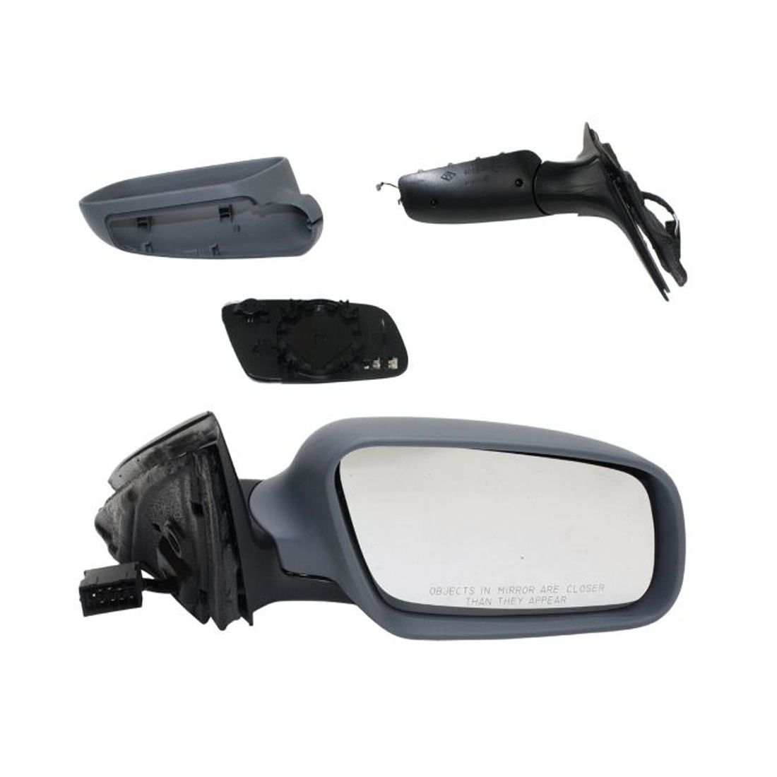 2pcs LH&RH Power Mirror Audi A6 A6 Quattro S6 Manual Folding Heated Paintable
