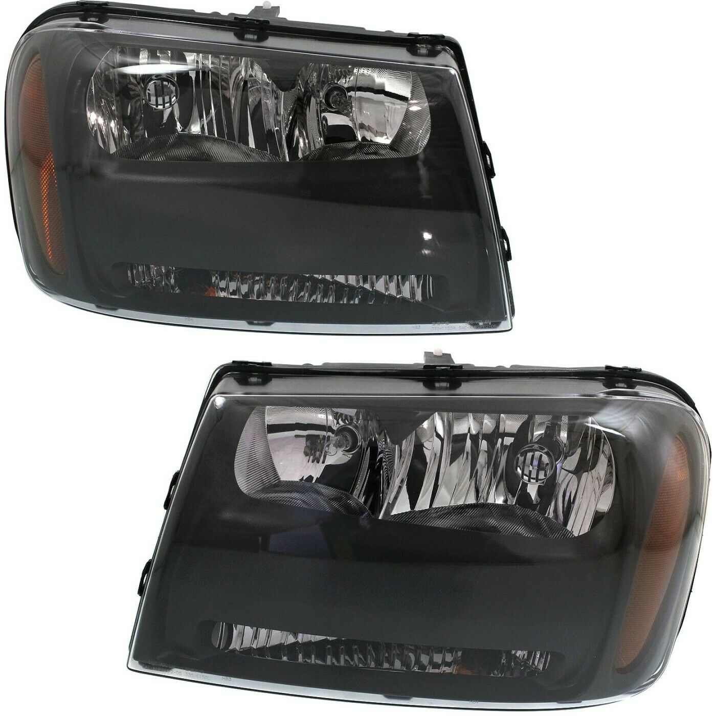 Headlights Headlamps LH & RH Pair Set For 06-09 Trailblazer 06 Trailblazer EXT