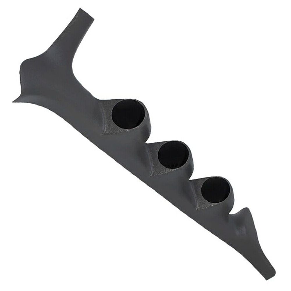 Gray Triple Gauge 52mm Pillar For 92-97 Ford F-Series F-250 F-350