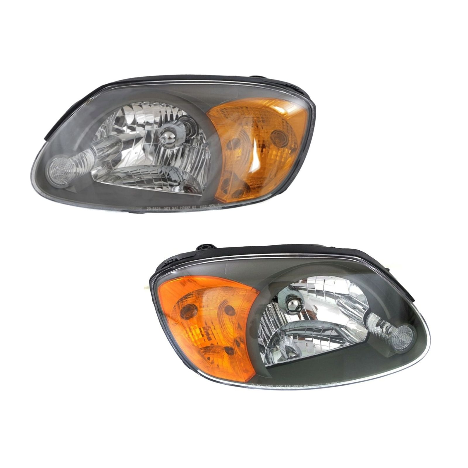 Headlights Headlamps Pair Set Left LH & Right RH For 2003-06 Accent