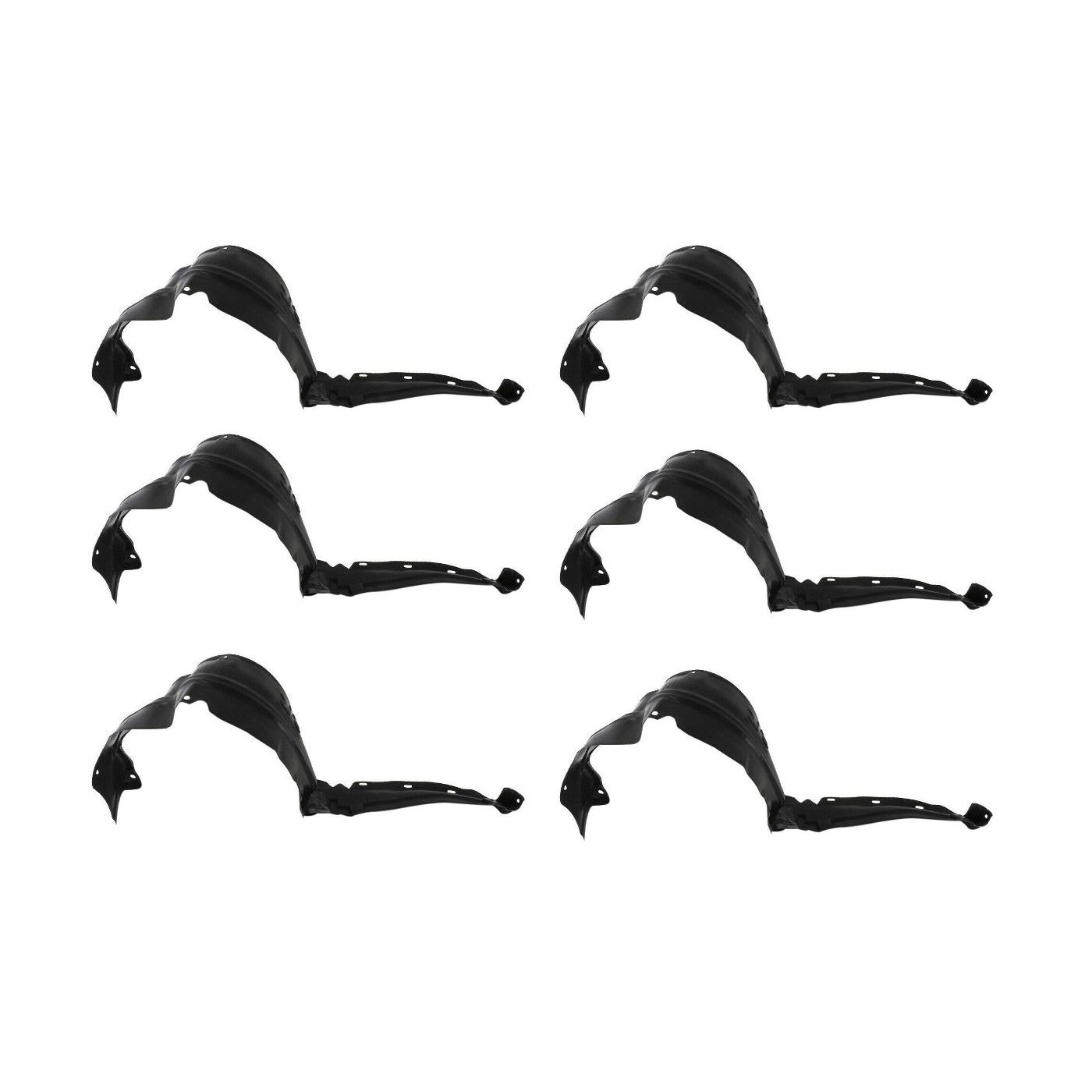 6 Sets Of - Front Right Splash Shield Fender Liner For Nissan D21 Nissan Pickup