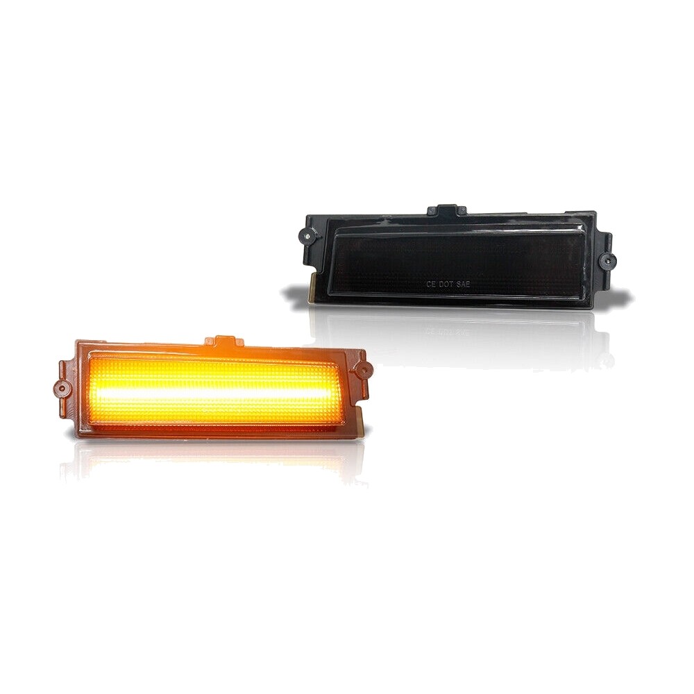 Smoke Full LED Amber Front Side Marker Lights