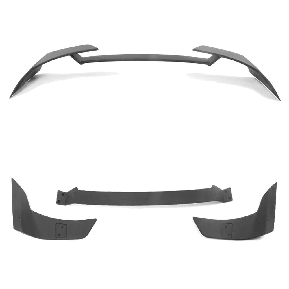 Fits 21-23 Ford Mustang Mach-E Matte Black Rear MID Trunk Spoiler Lip ABS 3PCS