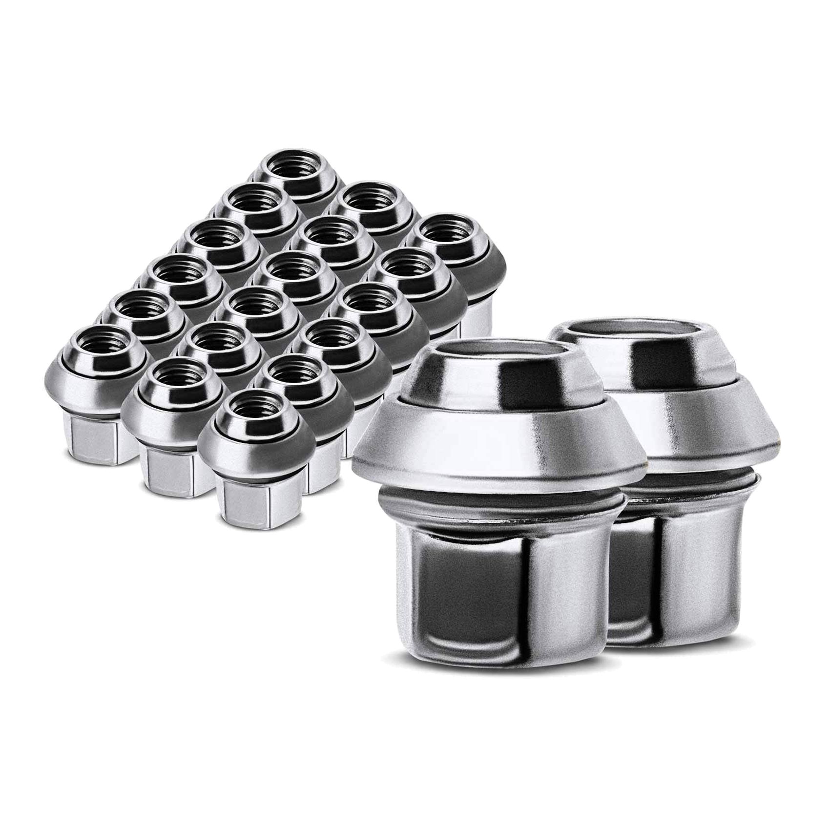 20x M12-1.50 Front & Rear Wheel Lug Nut For Volvo S40 04-11 C30 07-10 V50 C70