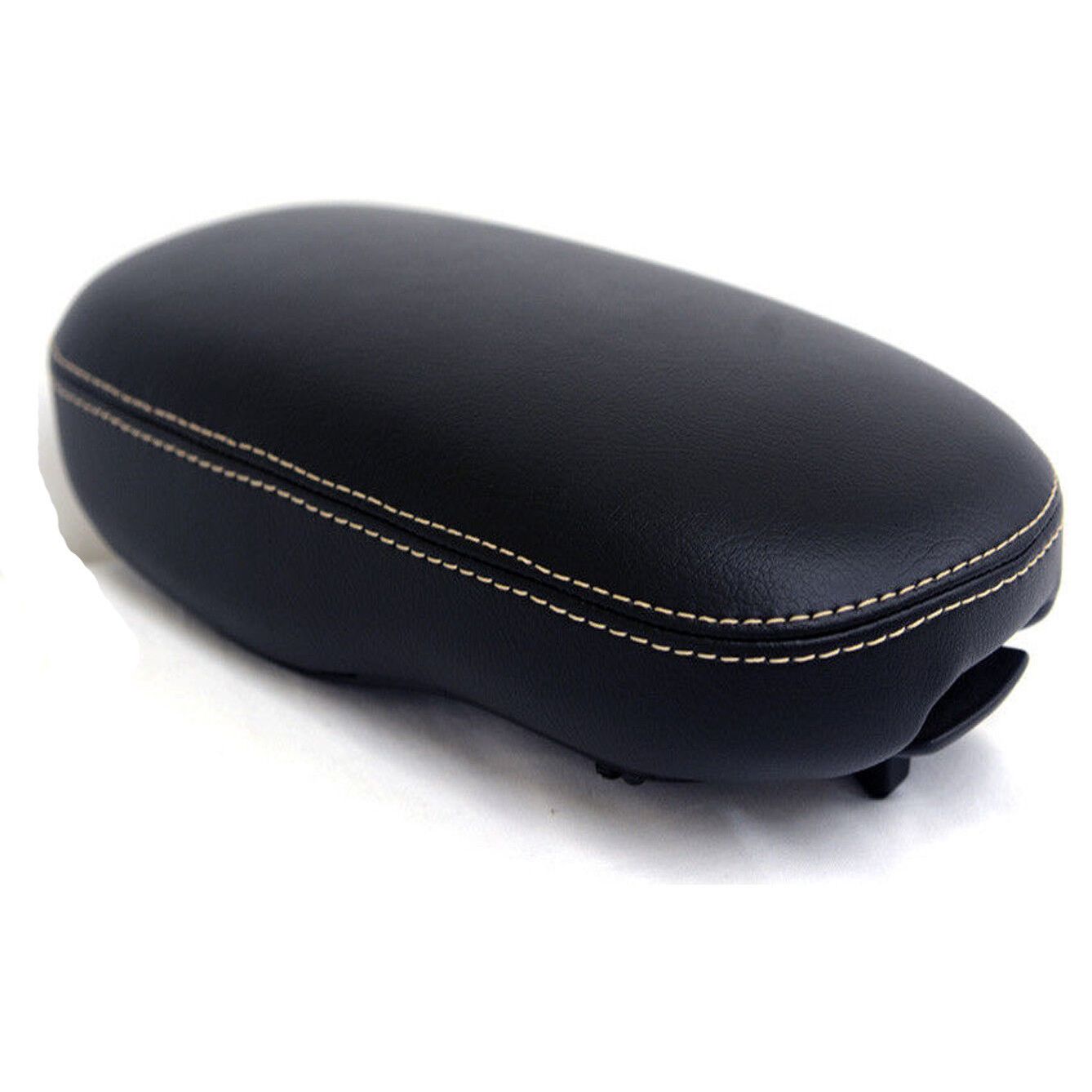 Center Console Armrest Leather Synthetic Cover For Kia Soul 14-19 Beige Stitch