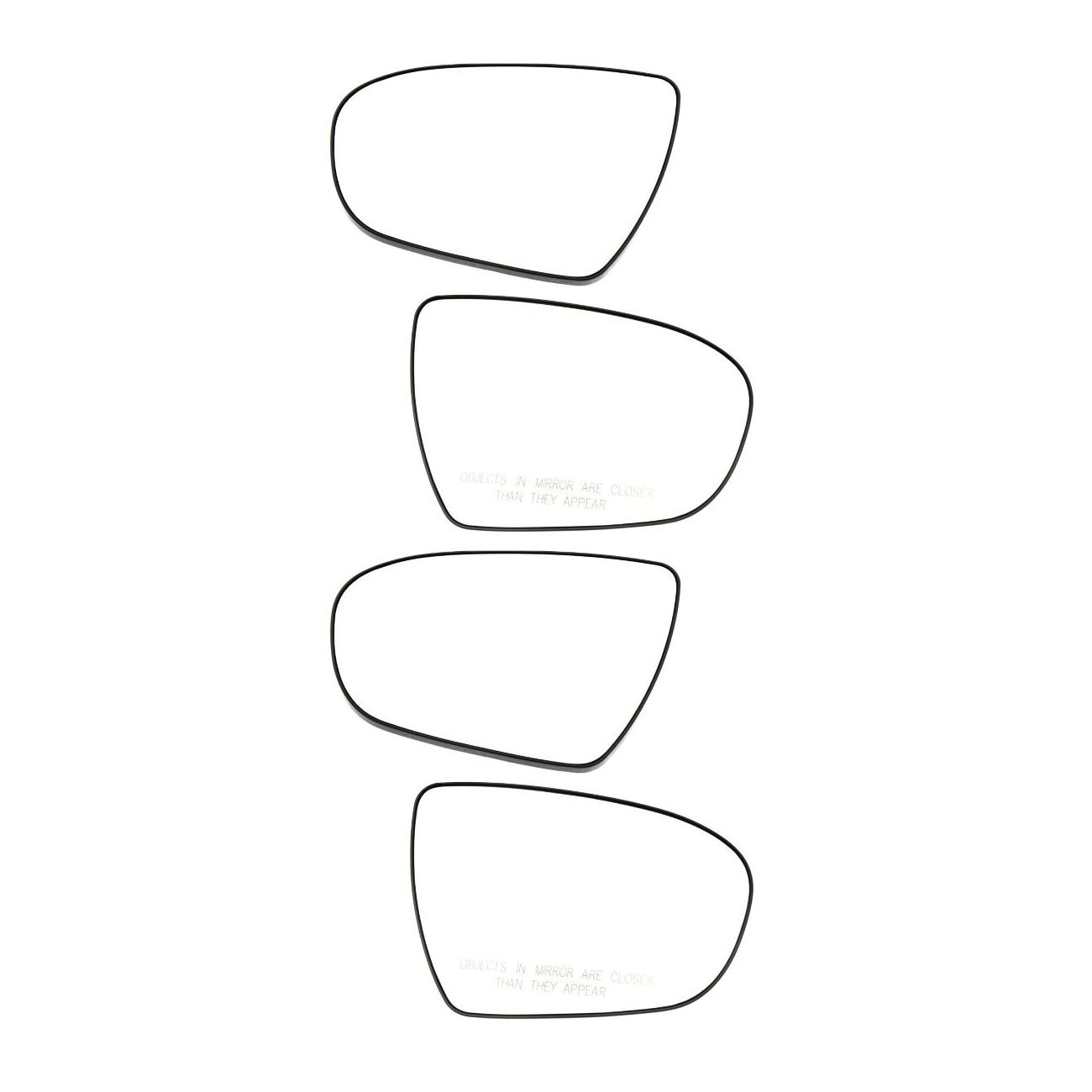 4 PCS - Set Mirror Glasses Driver & Passenger Side Heated For Kia Left Right
