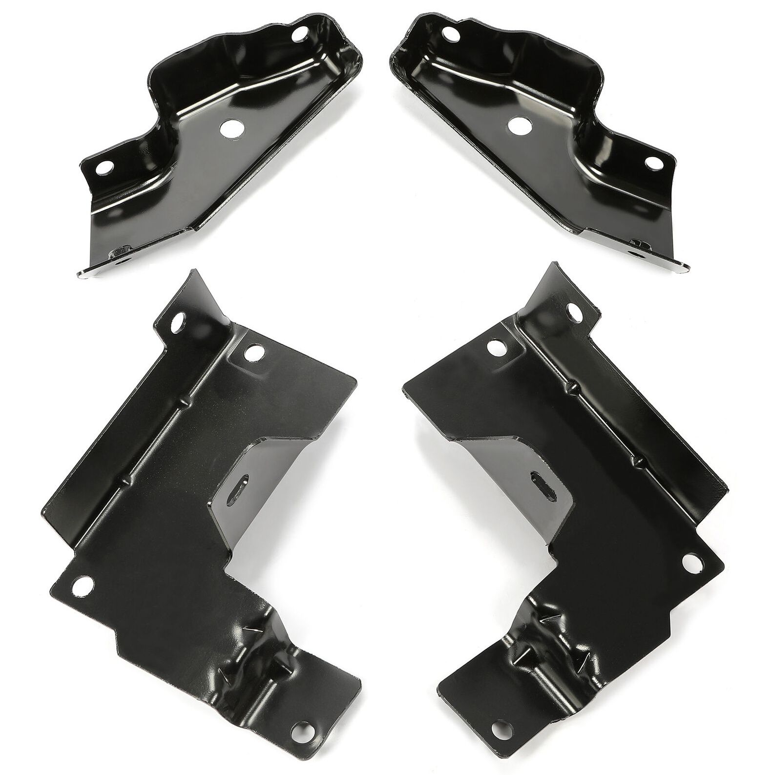 4PCS Front Steel Bumper Brackets Set For Chevy 03-06 Chevy Silverado 1500-3500