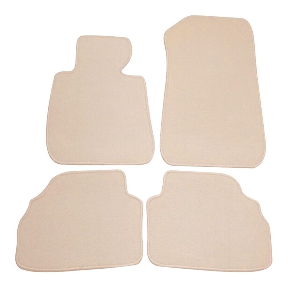 For 08 BMW 335xi E92 3-Series 4PCS Front & Rear Floor Mats Carpets Nylon Beige