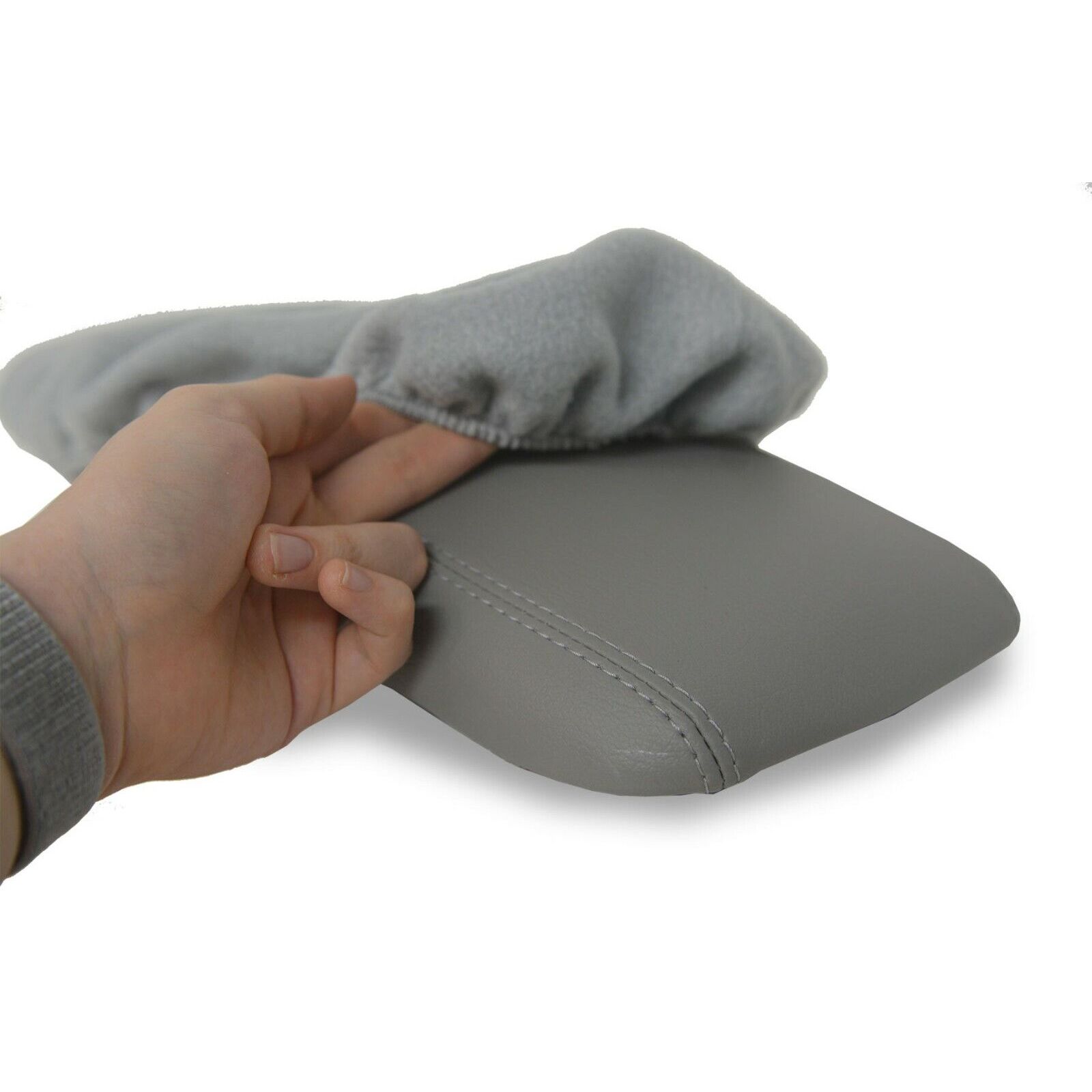 Console Lid Cover Protector Fleece For Ford 2003-2011 Crown Victoria Sedan Gray