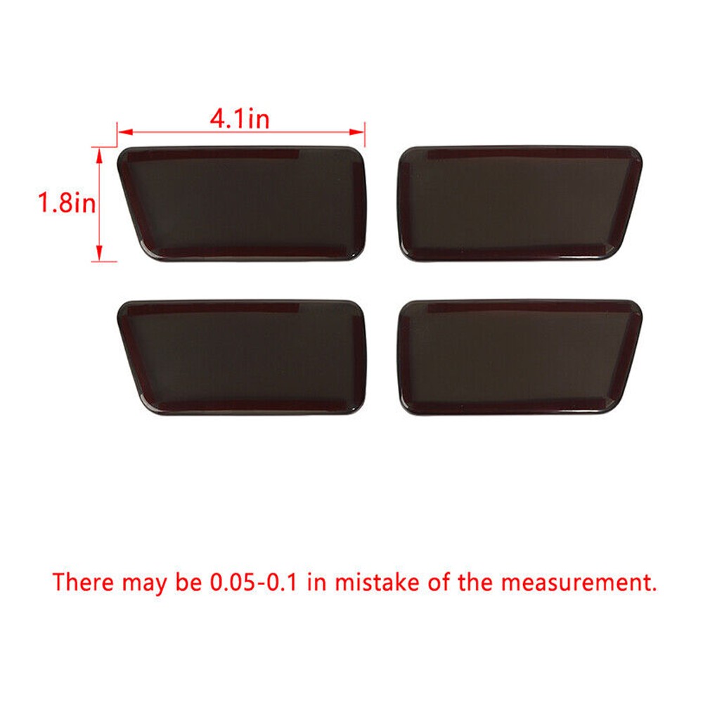 4x Smoked Black Front Rear Side Wheel Eyebrow Light Cover Bronco Sport
