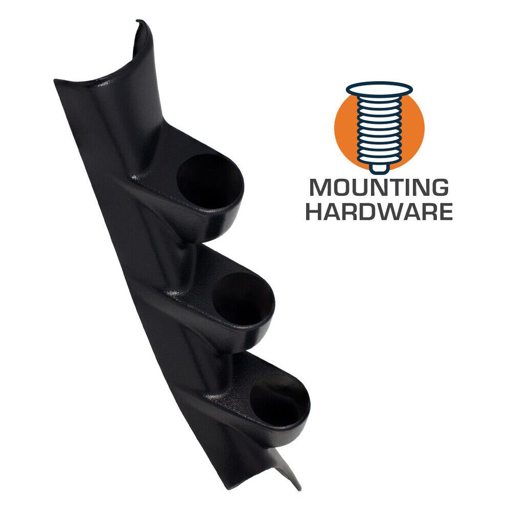 Black Triple Gauge 52mm Pillar For Scion 2013-2016 FR-S Base Coupe