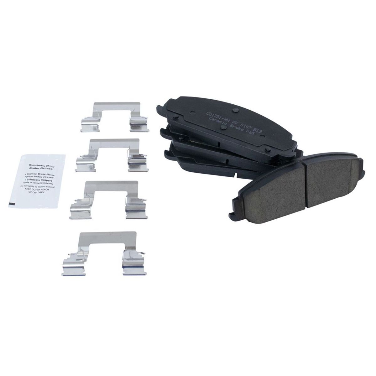 Front & Rear Ceramic Brake Pad & For 2008-2009 Pontiac G8 Coated Rotor Kit W