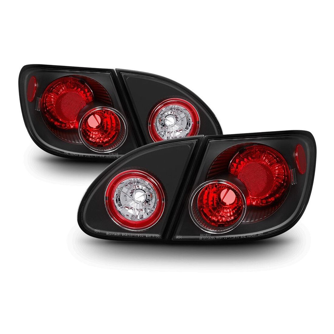 For Black JDM Style 2003-2008 Toyota Corolla Tail Lights Brake Lamps Left+Right