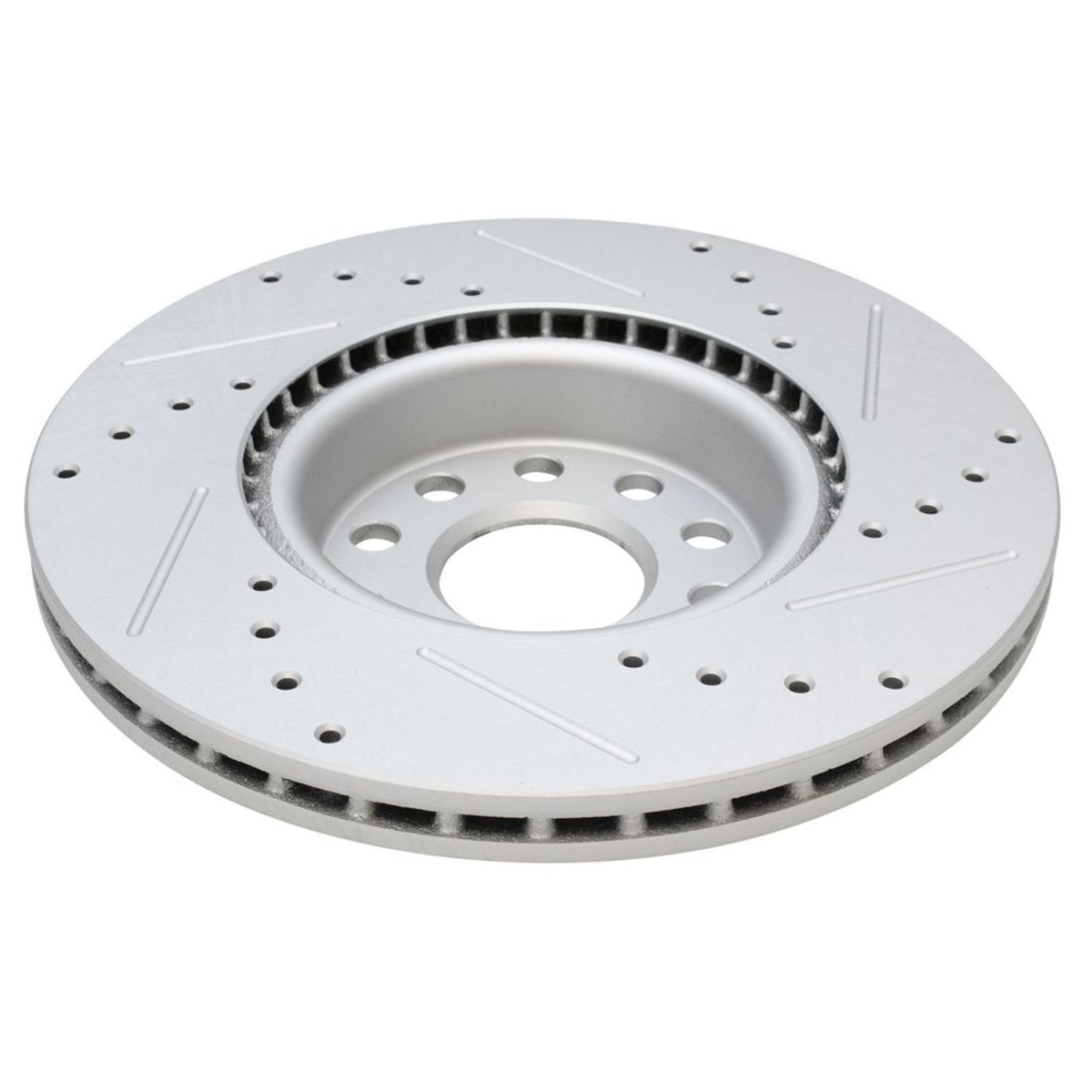 For 07 A3 LE Brake Rotor Drilled Slotted Coated & Semi-Metallic Pad Front Kit