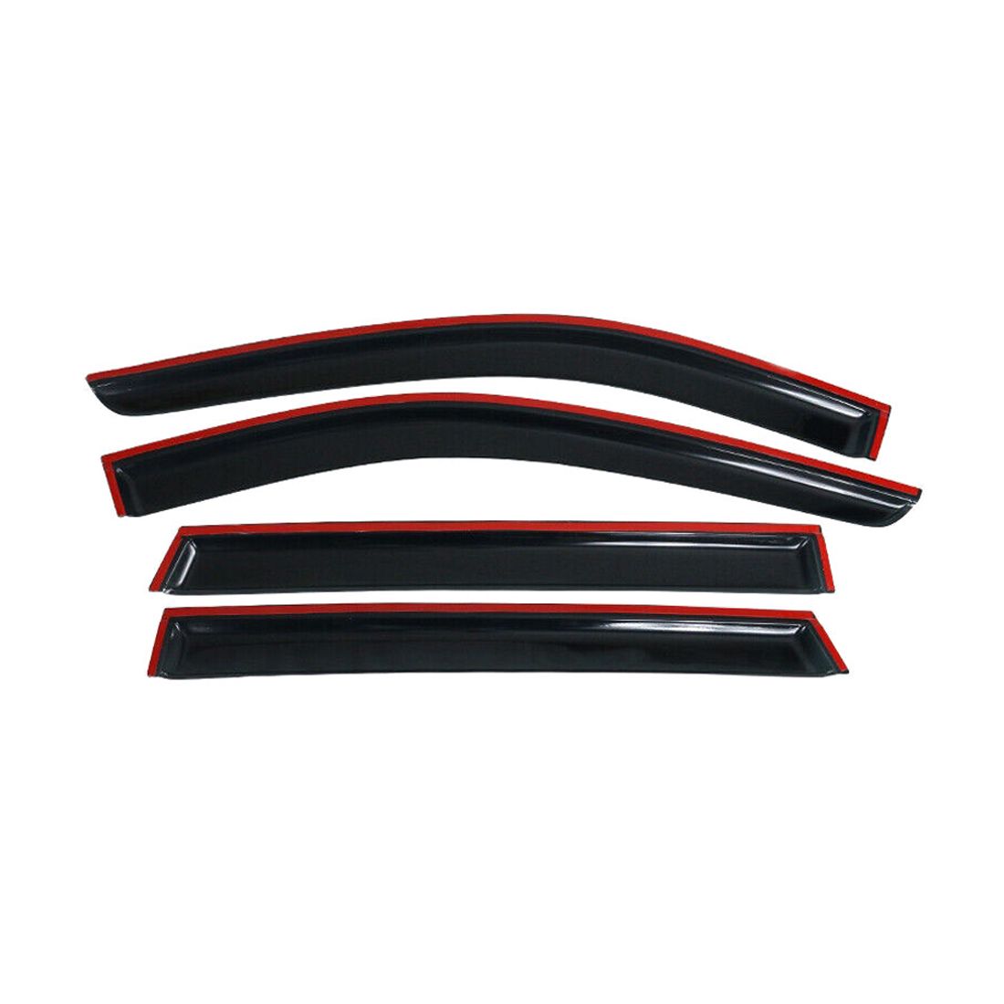 2 Sets Of - Fits 14-20 Nissan Rogue SV & SL Tape On Window Visors Sun Rain Guard