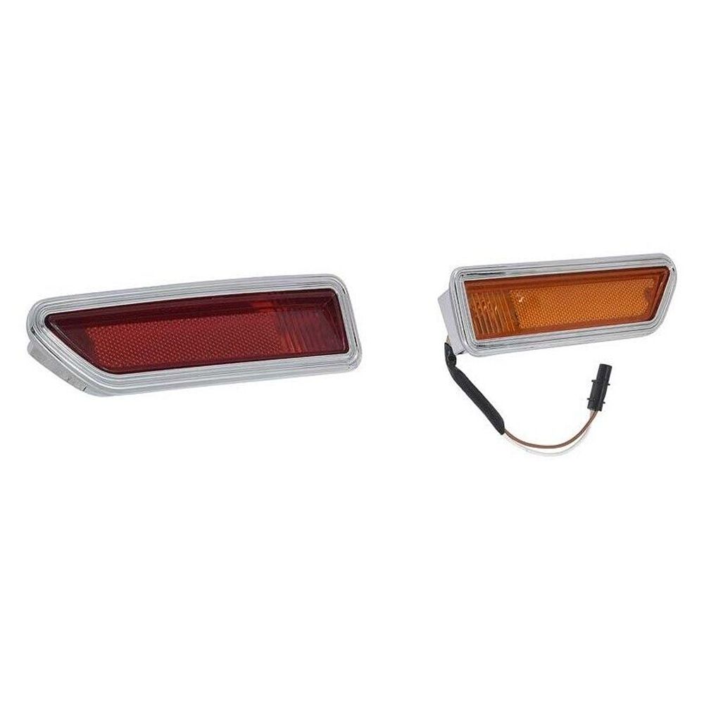 For 70-71 Dodge Challenger Base U/K 4-pc Side Marker Lamp Set Front And Rear