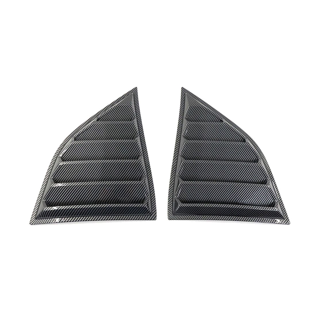 Fits 08-23 Dodge Challenger XE V4 Style Carbon Fiber Print Side Window Louvers
