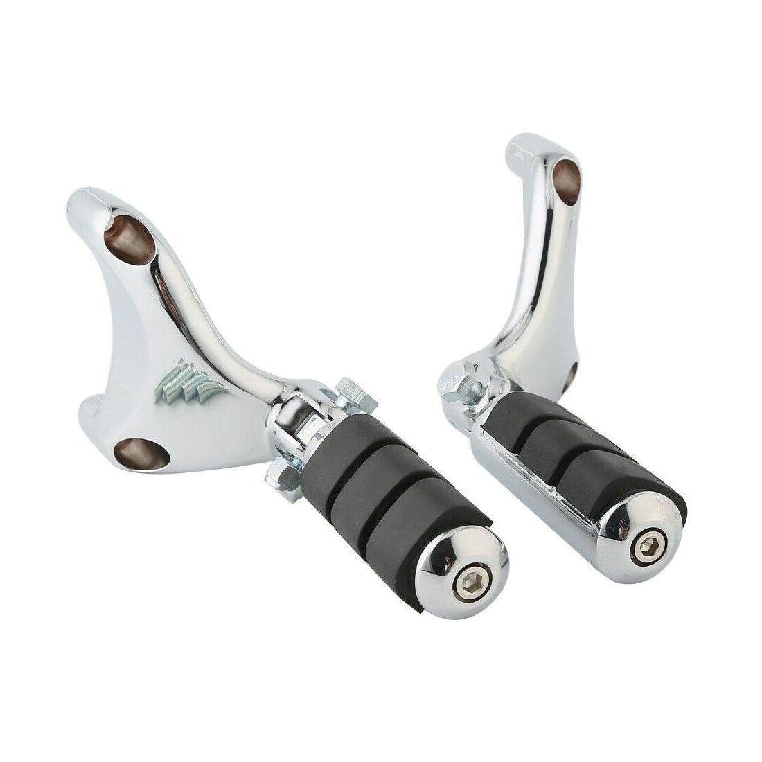 Chrome Rear Passenger Footpeg Pegs Mount For 2004-2013 Harley-Davidson