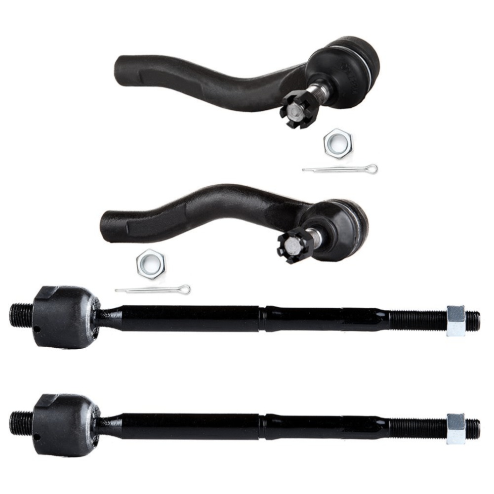 4pc Kit: Inner + Outer Tie Rod End Links Steering Kit For 2000-2005 Echo Base