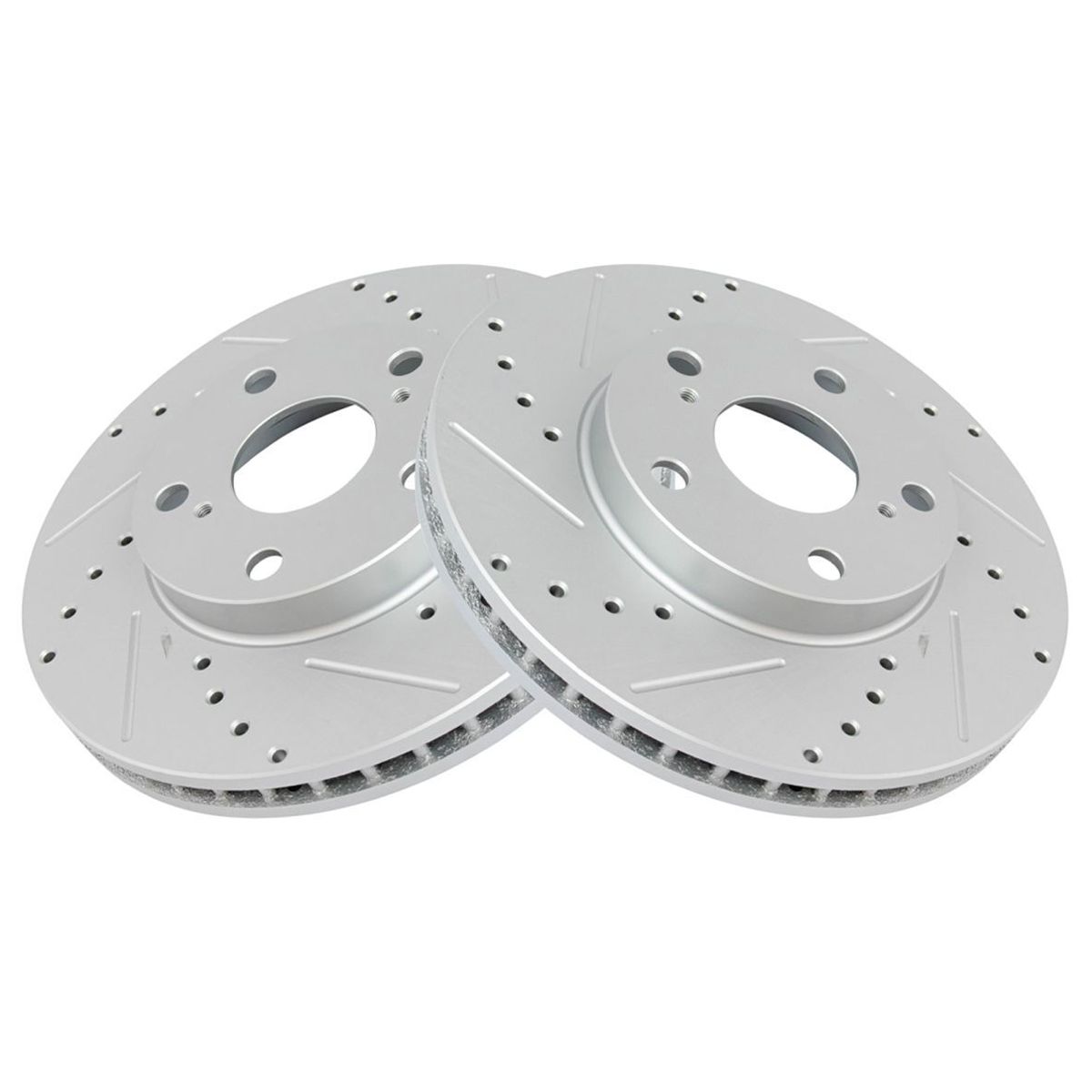 Brake Rotor Drilled Slotted & Posi Ceramic Pad Front Kit