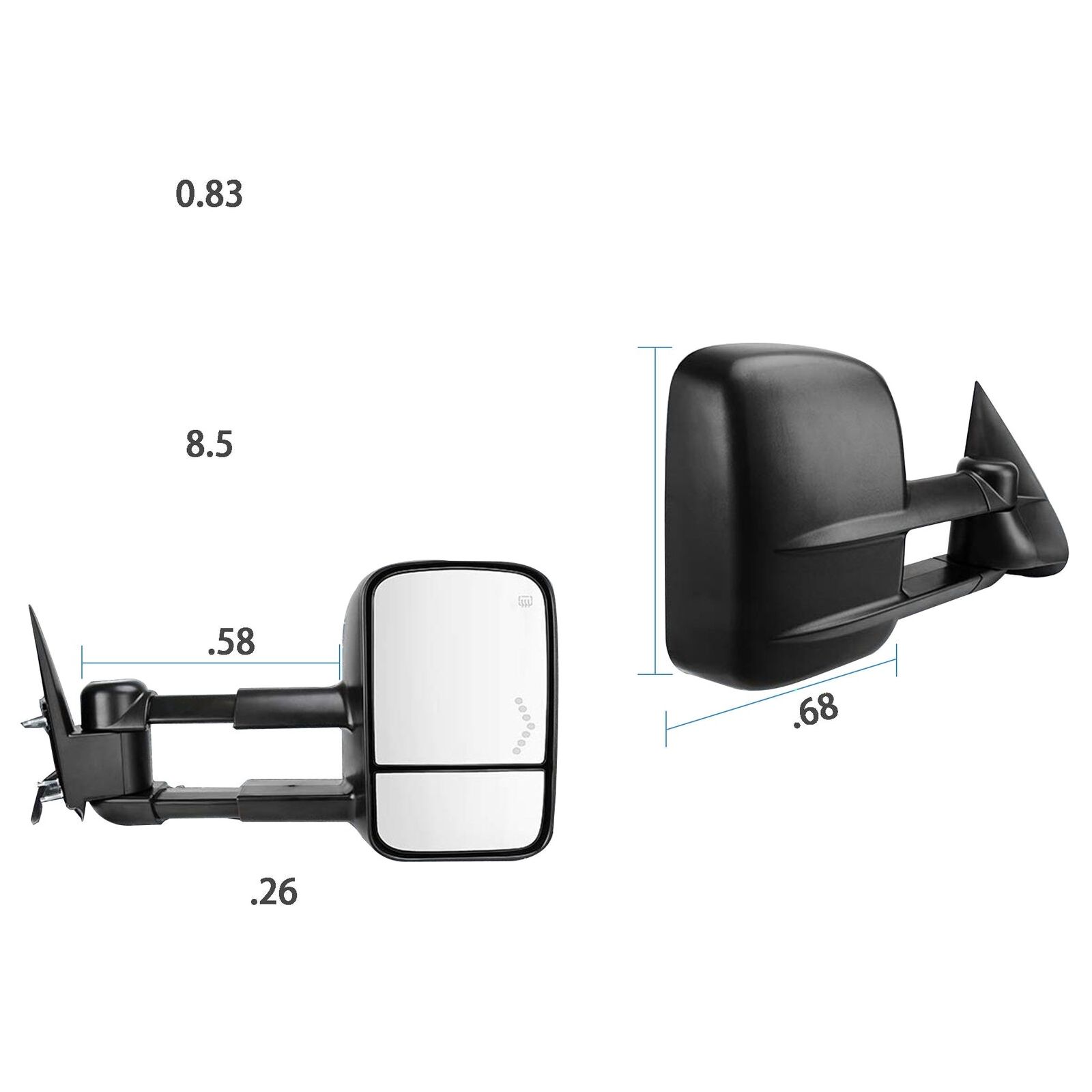 For 2003-2006 Chevrolet Silverado 1500 Right Mirror Power Heated Towing Signal