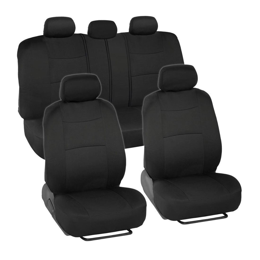 For 08 Outback 3.0 R Car Seat Covers & Limited 2 Tone Color Black W/Split Bench