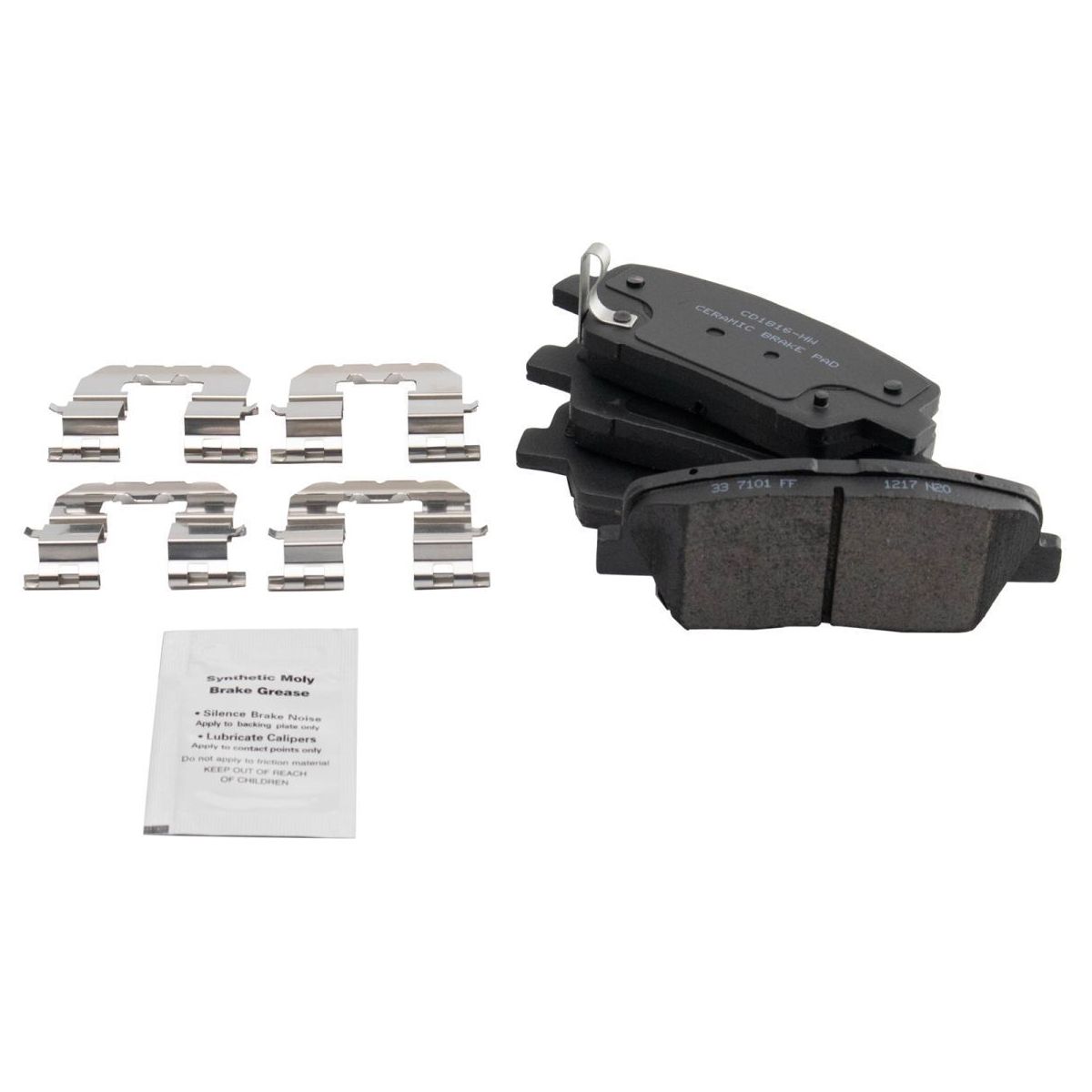 For 2017-2018 Hyundai Santa Fe Sport Rear Ceramic Brake Pad & Coated Rotor Kit