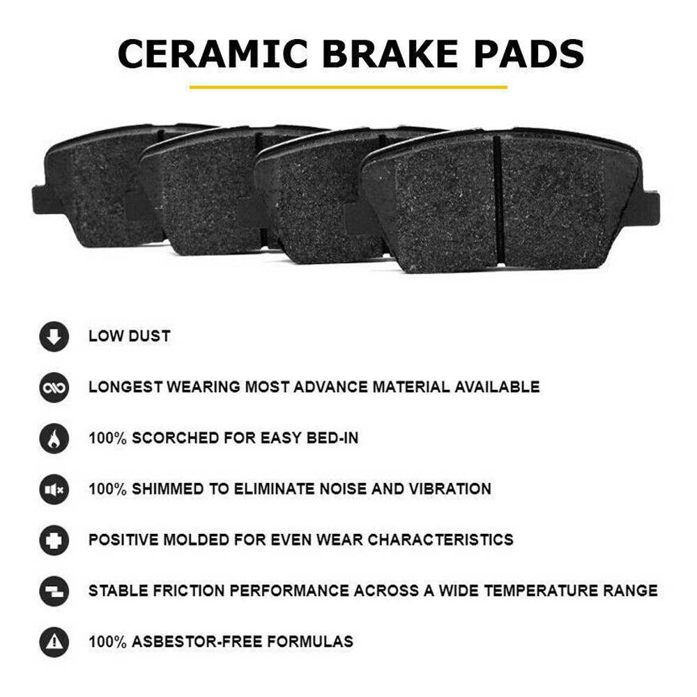 (4) Front Disc Ceramic Brake Pads For 2004 - 2010 Acura CL TL TSX Honda Accord