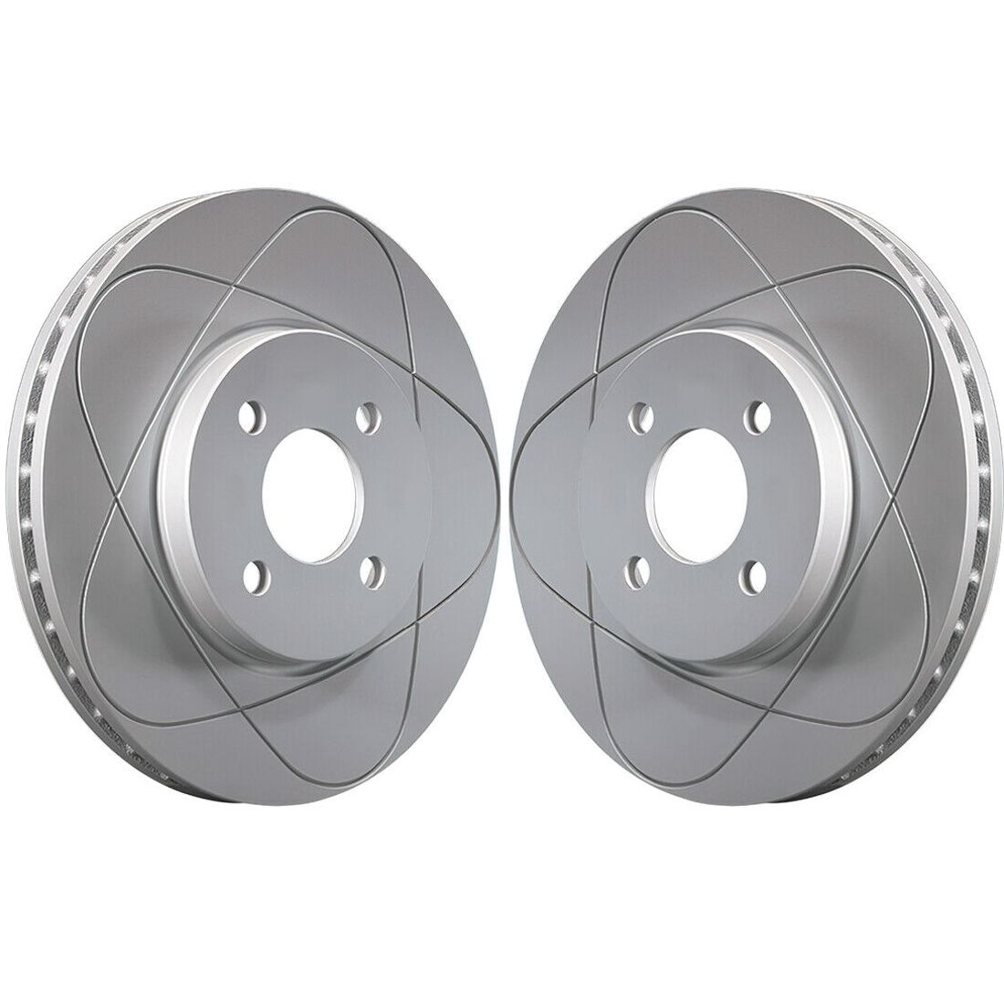 Front Slotted Disc Brake Rotors & Pads For 1981-1982 Rabbit L Hatchback 239mm