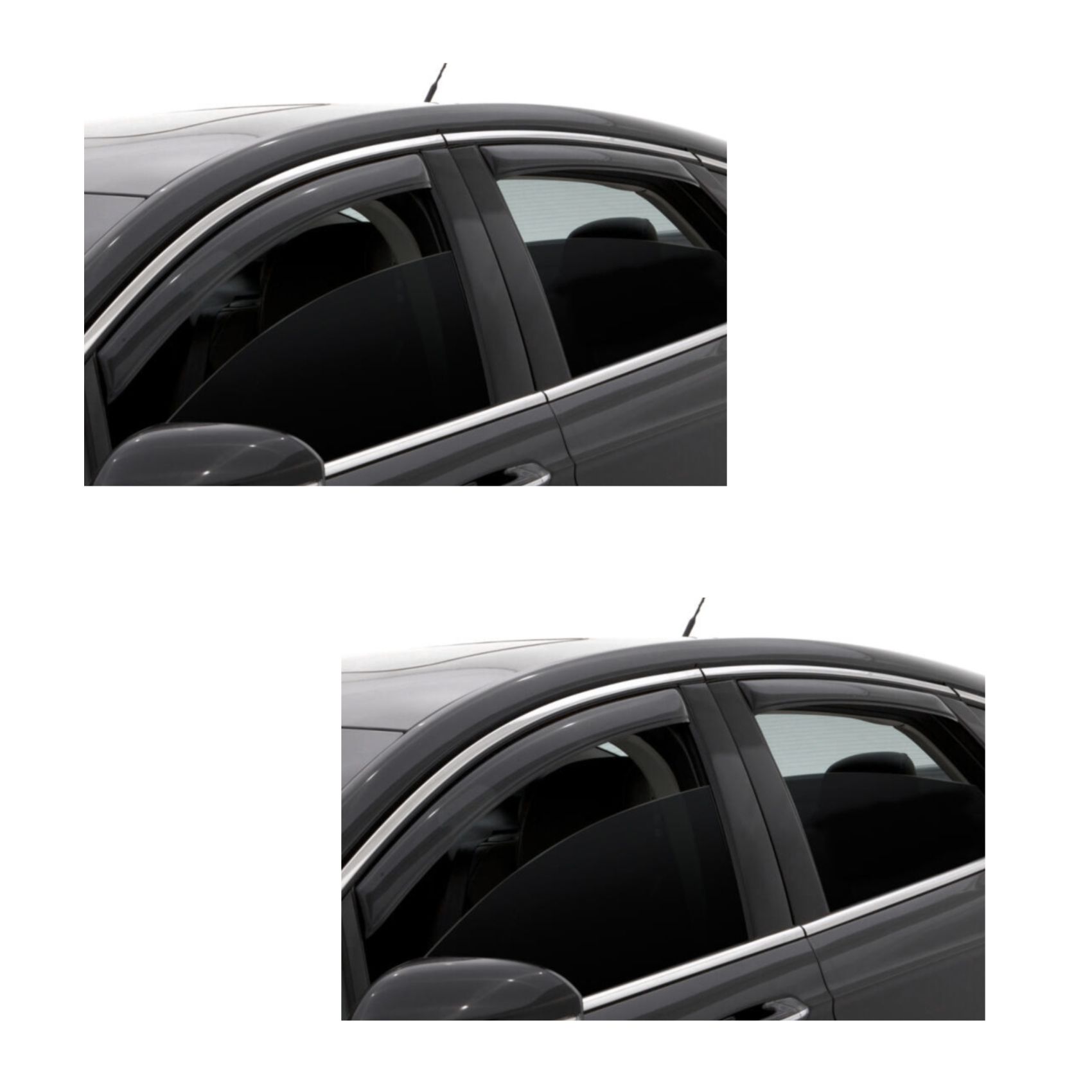 2 Sets Of - For 16-20 Sorento Smoke In Channel Window Visor Door Window Protection