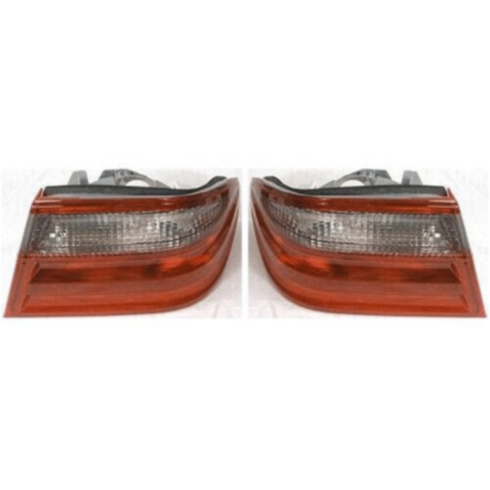Halogen Tail Light Set For 2000-02 E320 Outer Clear/Red Lens 2Pcs
