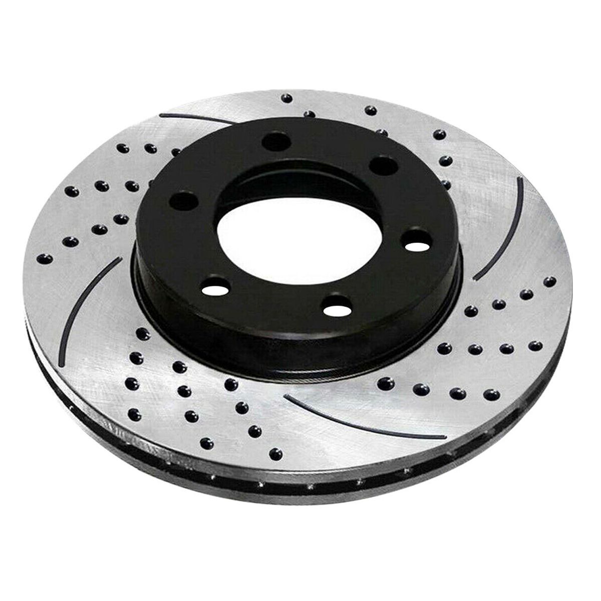Front Drilled Slotted Brake Rotors Black 2 For Dodge Dakota Durango 5.9L V8